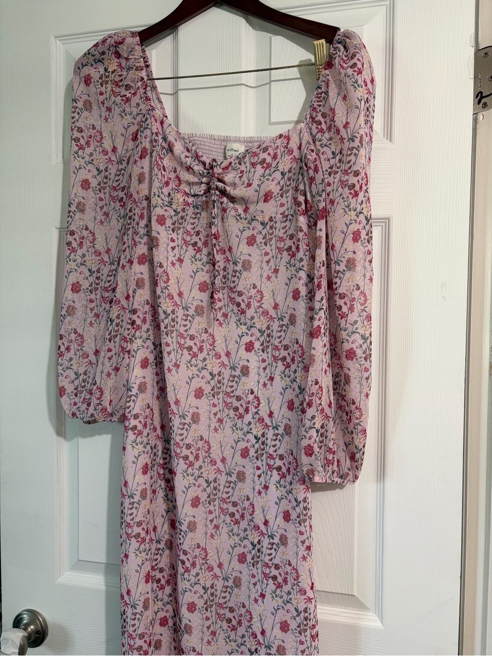 Women’s Pink Floral Peasant Top - Aritzia Wilfred